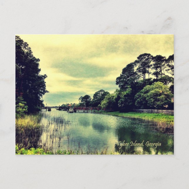 Carte Postale Rivières et criques de l'île Tybee (Devant)