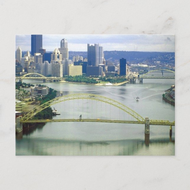 Carte Postale Rivières Pittsburgh Pennsylvanie (Devant)