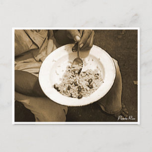 Carte Postale Riz et haricots, Culture, Porto Rico