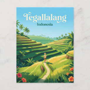 Carte Postale Rizières de Tegallalang Indonésie