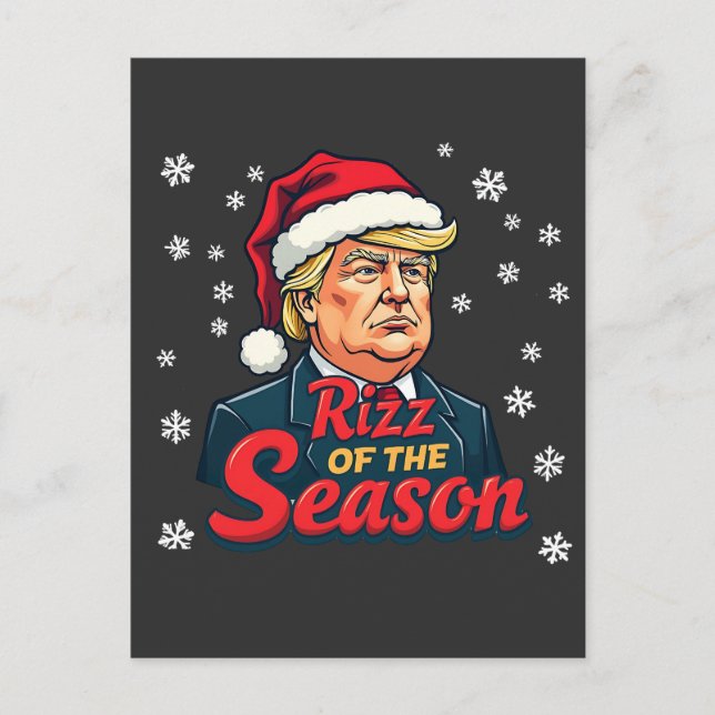 Carte Postale Rizz of the Season Funny Trump Christmas Père Noël (Devant)