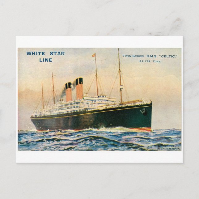 Carte Postale RMS Celtic (Devant)