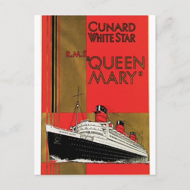Carte Postale RMS Queen Mary (Devant)