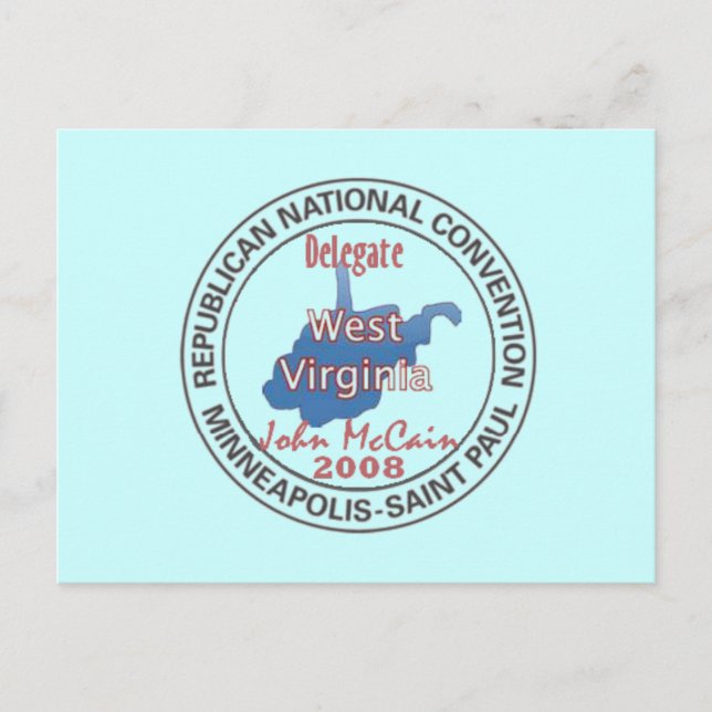 Carte postale RNC de McCAIN WV (Devant)