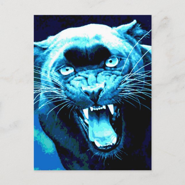 Carte Postale Roaring Jaguar (Devant)