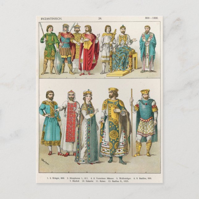 Carte Postale Robe à la Cour Byzantine (Devant)