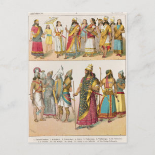 Carte Postale Robe assyrienne, de 'Trachten der Voelker', 1864