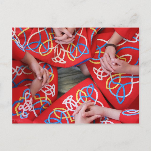 Carte postale robe de danse irlandaise (Devant)