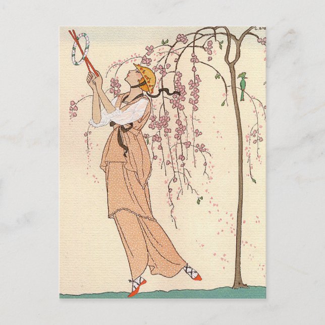 Carte Postale Robe de jeu d'après-midi de George Barbier (Devant)