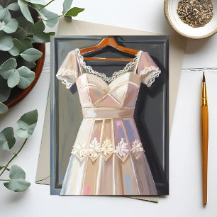 Carte Postale Robe de mariée en dentelle   Robe de mariée aquare