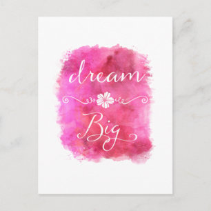 Carte Postale Robe Dream Grande citation d'aquarelle inspiration
