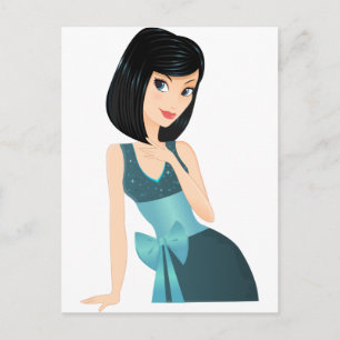 Carte Postale Robe fêtée