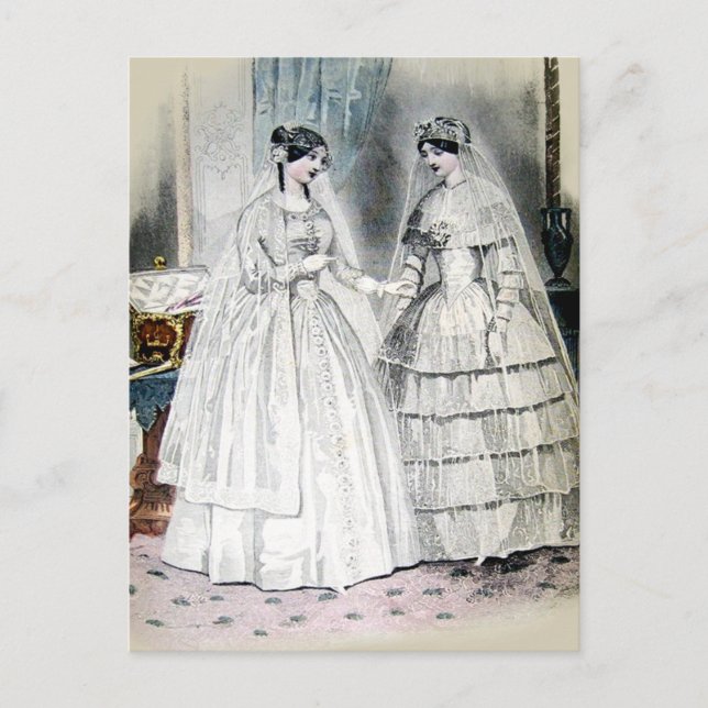 Carte Postale Robe Mariage victorienne (Devant)