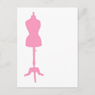 Carte Postale Robe Silhouette II - Rose