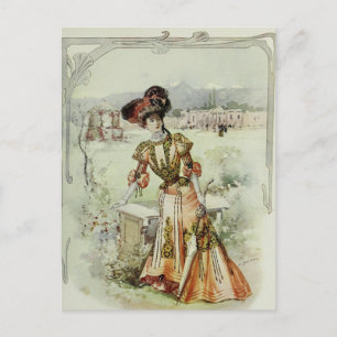 Carte Postale Robe Vintage Victorienne