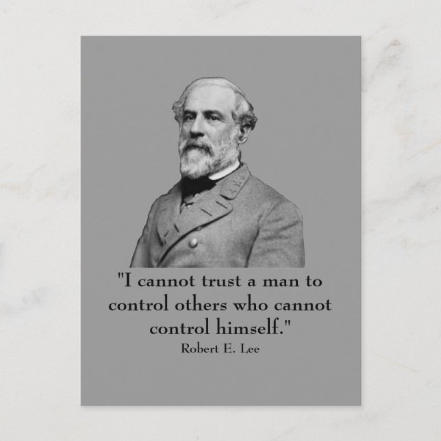 Carte Postale Robert E Lee et citations (Devant)