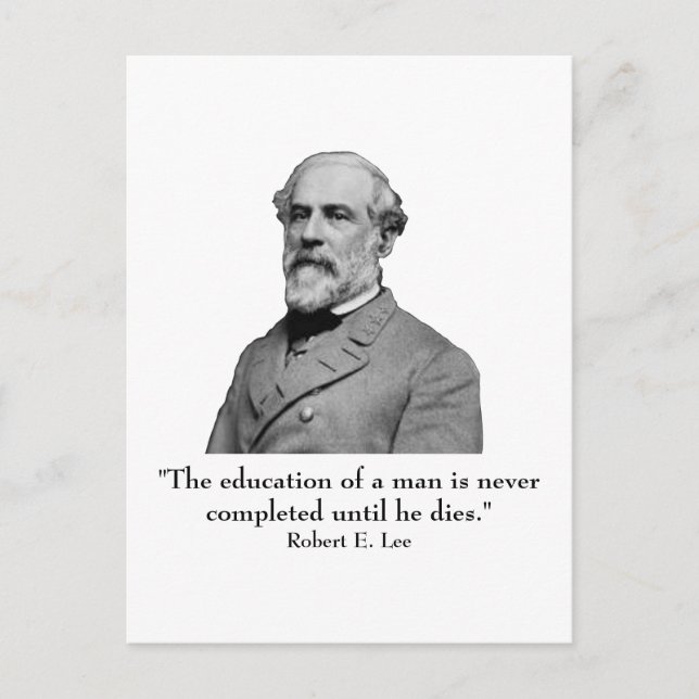 Carte Postale Robert E Lee et citations (Devant)