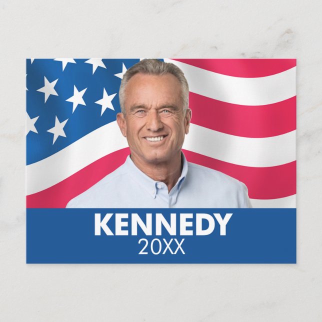 Carte Postale Robert F Kennedy JR 2024 - avec l'arrière - plan d (Devant)