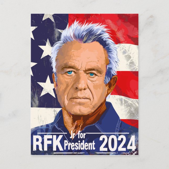 Carte Postale Robert F Kennedy, Jr. pour le président 2024, RFK  (Devant)