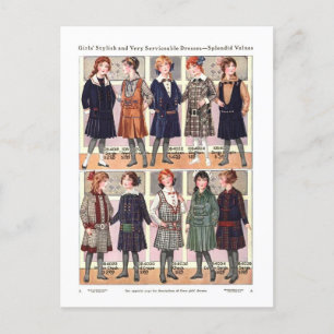 Carte Postale Robes de filles de 1916 Montgomery Ward Catalogue