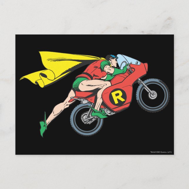 Carte Postale Robin & Cycle (Devant)