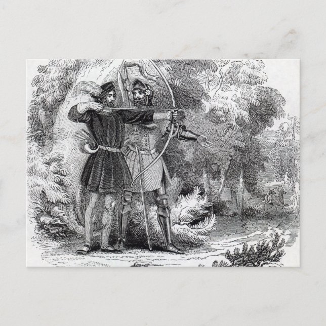Carte Postale Robin des Bois et Little John (Devant)