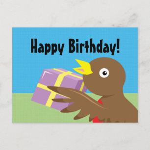 Carte postale Robin Happy Birthday
