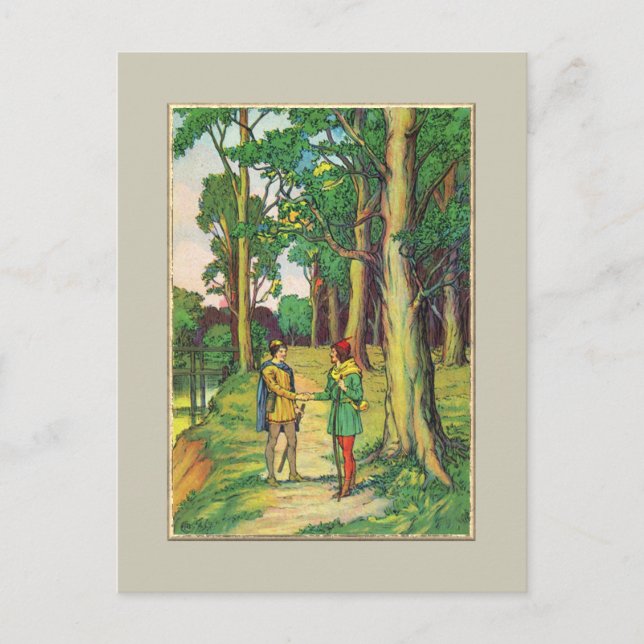 Carte Postale Robin Hood Et Little John (Devant)