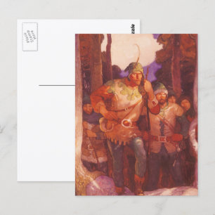 Carte Postale Robin Hood et ses joyeux hommes de NC Wyeth