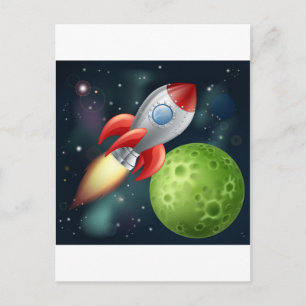 Carte Postale Robinet de dessin animé dans l'espace
