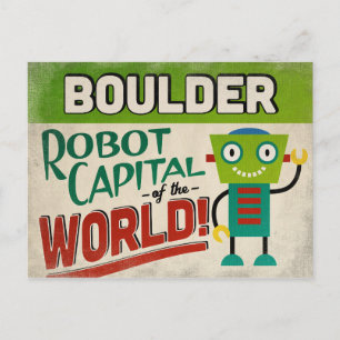 Carte Postale Robot Boulder Colorado - Vintage amusant