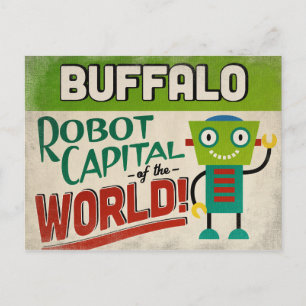Carte Postale Robot Buffalo New York - Vintage amusant