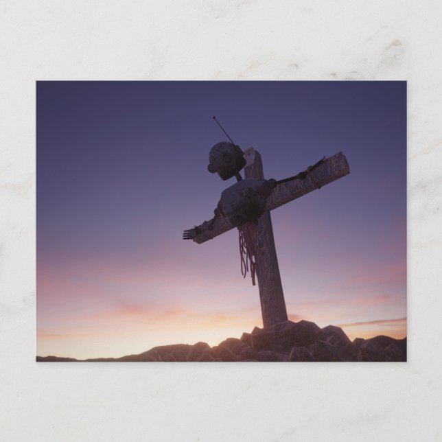 Carte Postale Robot Crucifié (Devant)