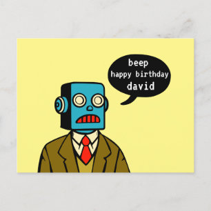 Carte Postale Robot d'anniversaire