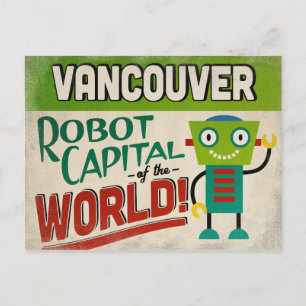 Carte Postale Robot de Vancouver Washington - Vintage Drôle