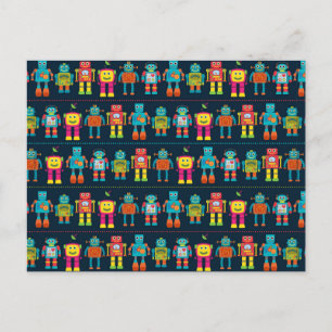 Carte Postale Robot des enfants du Colorful