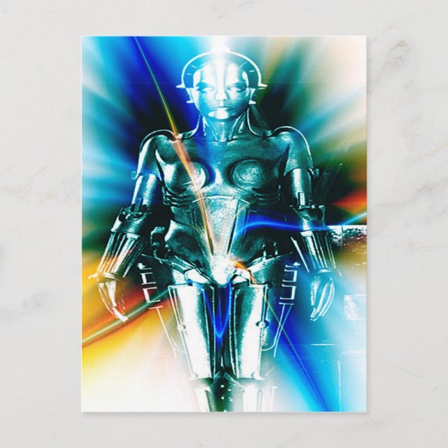 Carte Postale Robot léger étoile (Devant)
