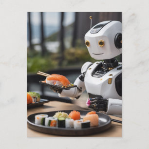Carte Postale robot sushi