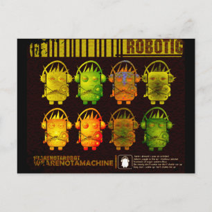 Carte Postale Robot Techno