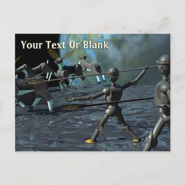 Carte Postale Robots de l'âge de bronze (Devant)