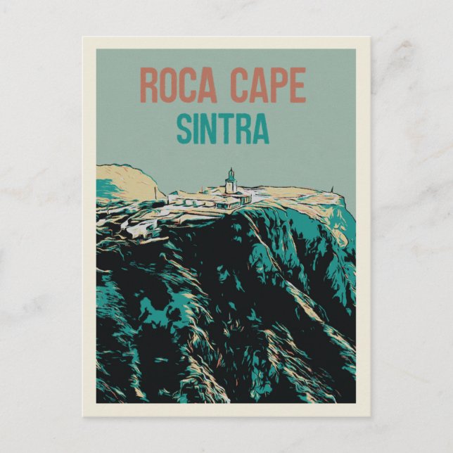 Carte Postale Roca Cape Lighthouse View, Sintra Portugal (Devant)