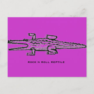 Carte Postale roche n roll reptile