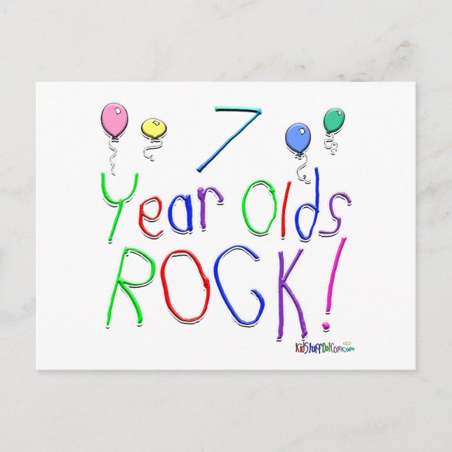 Carte Postale Rocher à 7 ans ! (Devant)