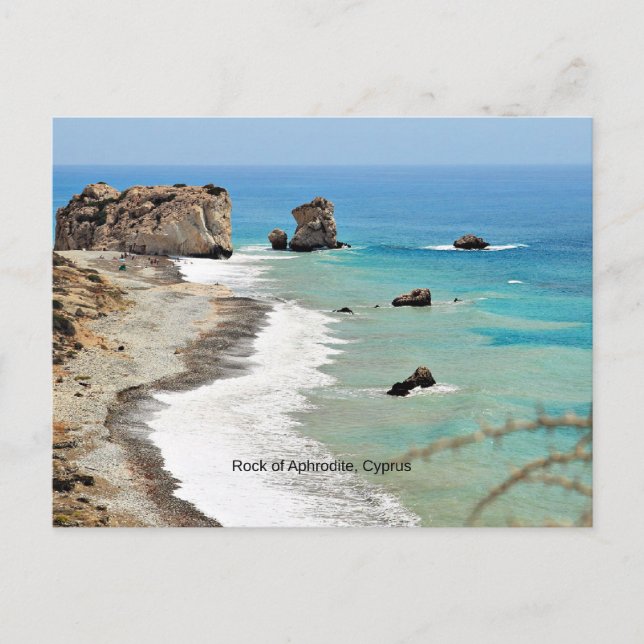 Carte Postale Rocher d'Aphrordite, Chypre, (Devant)
