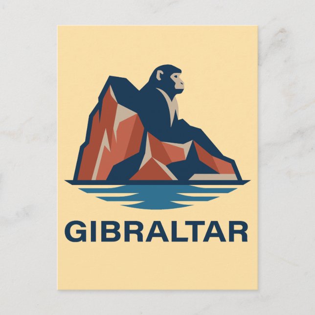 Carte Postale Rocher de Gibraltar (Devant)