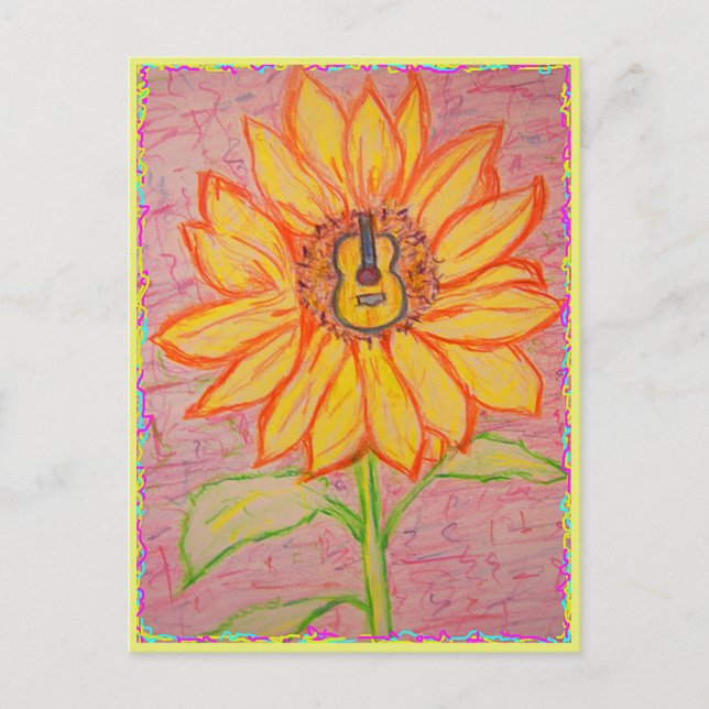 Carte Postale Rocher et rouleau de tournesol acoustique (Devant)