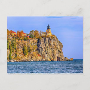 Carte Postale Rocher fractionnée d'automne