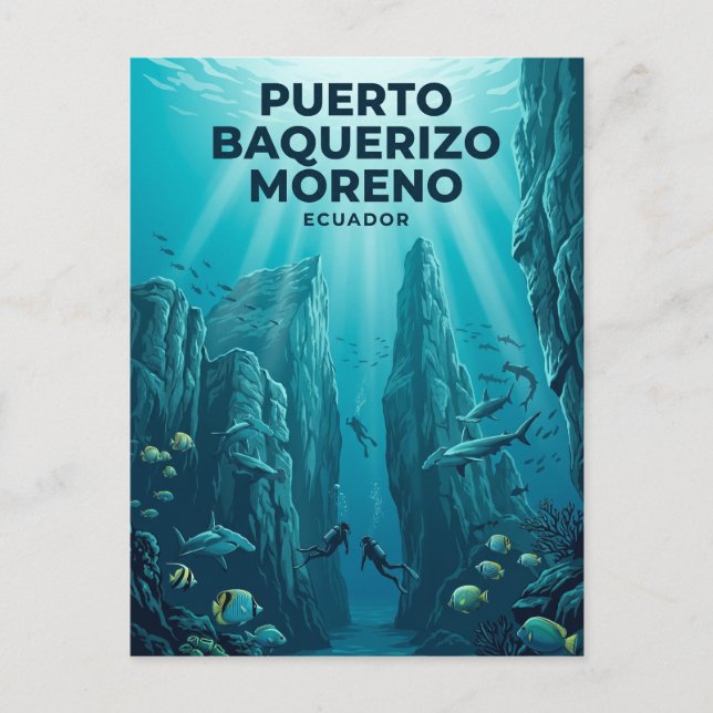 Carte Postale Rocher Kicker, îles Galápagos Équateur (Devant)