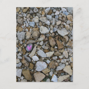 Carte Postale Rocher mauve de coeur sur Burlington, Iowa River