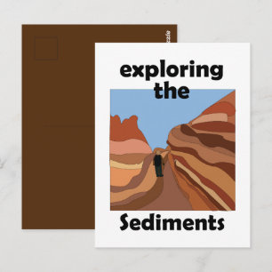 Carte Postale Rocher sédimentaire explorant les sédiments randon